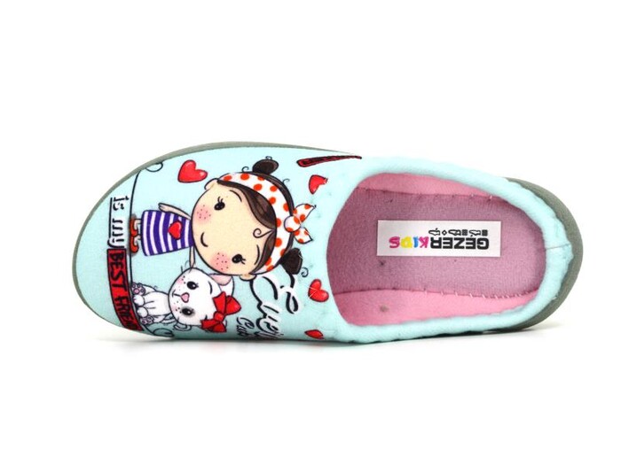 Gezer Filet 14530.00 Gondol Baskılı Kız Ev Terliği Mavi - 6