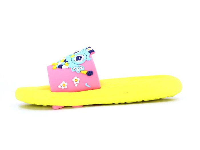 Gezer Filet 15045.00 Baykuş Baskılı Lux Eva Terlik Pembe - Sarı - Gezer (1)