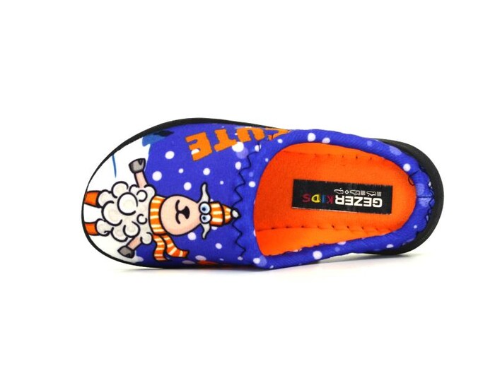 Gezer Patik 15383.00 Gondol Panda Baskılı Erkek Ev Terliği Mavi - Gezer (1)