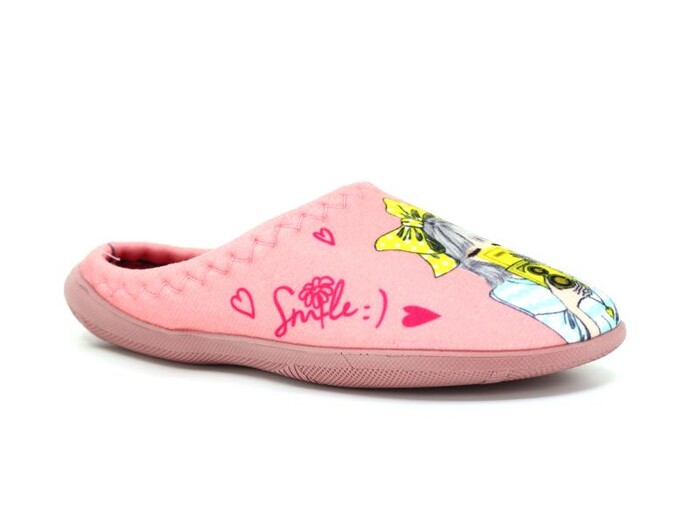 Gezer Filet 15384.00 Gondol Baskılı Kız Ev Terliği Pembe - Gezer