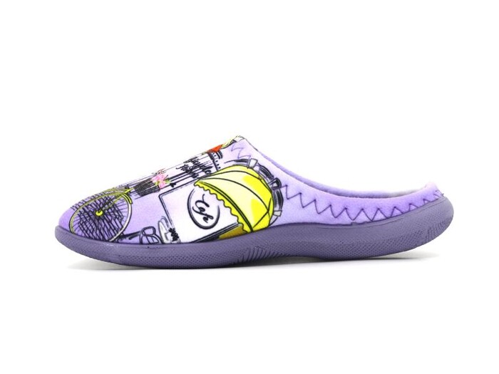 Gezer Filet 15385 Gondol Baskılı Kız Ev Terliği Lila