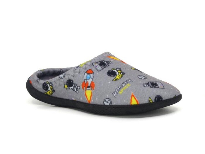 Gezer Filet 15389.00 Gondol Baskılı Erkek Ev Terliği Gri - Gezer