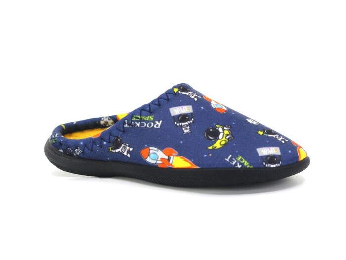 Gezer Filet 15389.00 Gondol Baskılı Erkek Ev Terliği Lacivert - Gezer