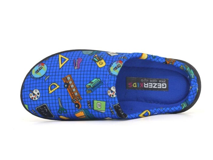 Gezer Filet 15893.00 Gondol Baskılı Erkek Ev Terliği Saks Mavi - 2