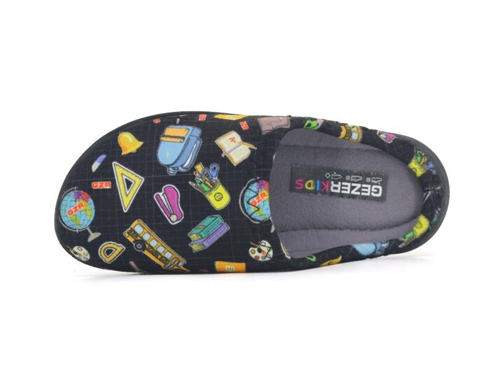 Gezer Filet 15893.00 Gondol Baskılı Erkek Ev Terliği Siyah - Gezer (1)