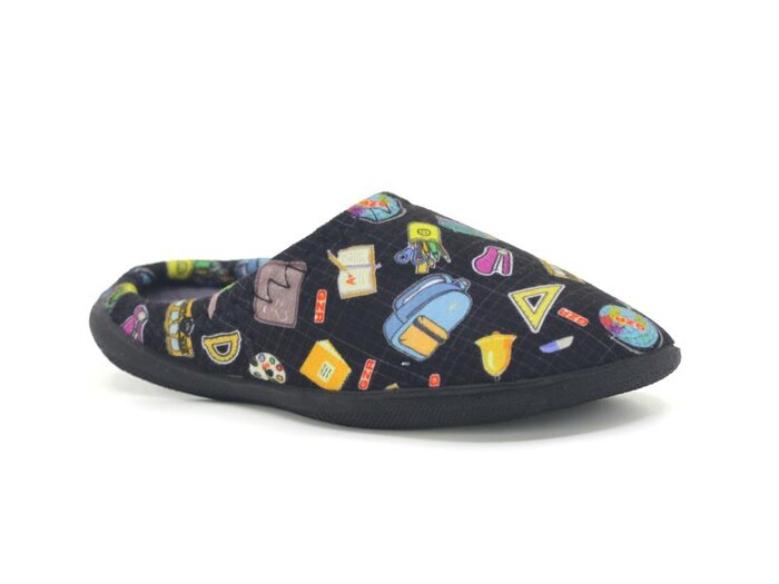 Gezer Filet 15893.00 Gondol Baskılı Erkek Ev Terliği Siyah - 1