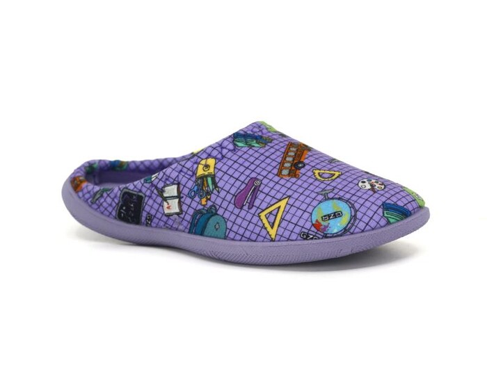 Gezer Filet 15895.00 Gondol Baskılı Kız Ev Terliği Lila - Gezer