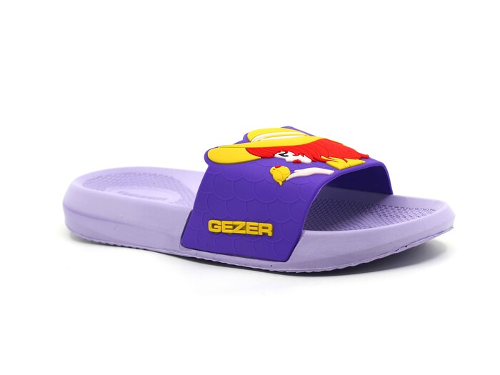 Gezer Filet 16263.00 Düz Yüz Figürlü Kız Günlük Terlik Eflatun - Gezer