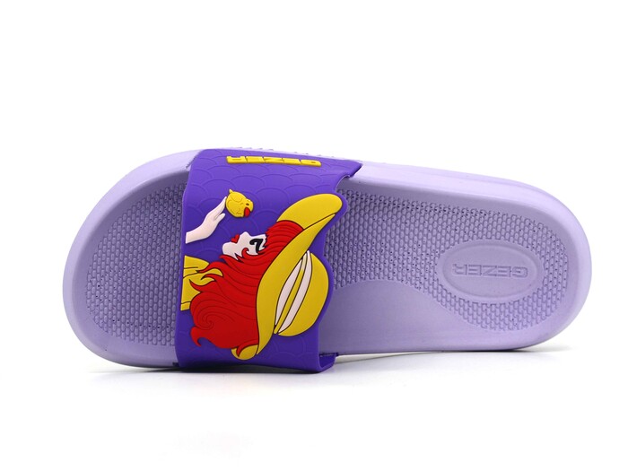 Gezer Filet 16263.00 Düz Yüz Figürlü Kız Günlük Terlik Eflatun - Gezer (1)