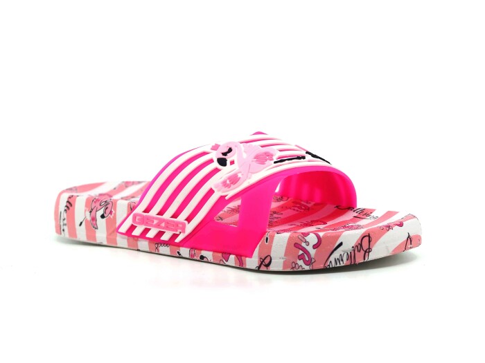 Gezer Filet 16361.00 Düz Yüz Figürlü Kız Günlük Terlik Fuşya - Şeker Pembe - Gezer