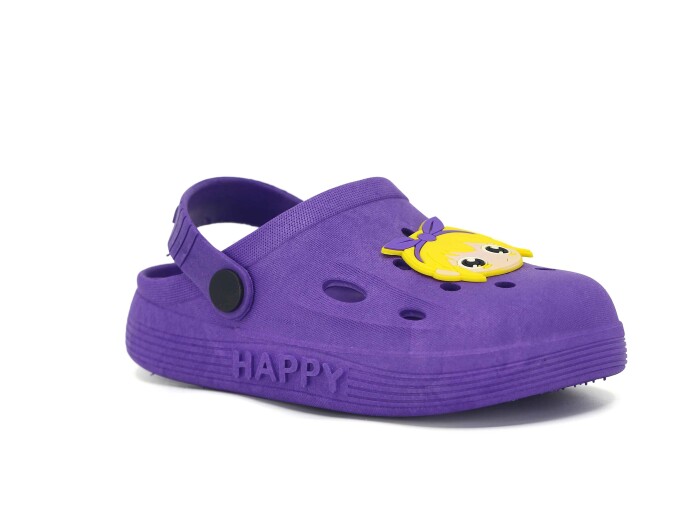 Gezer Filet 16501 Figürlü Kız Kaymaz Sandalet Eflatun - 1