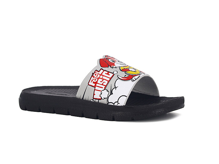 Gezer Filet 16804.00 Düz Yüz Figürlü Erkek Günlük Terlik Gri - 1