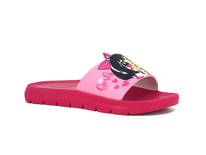 Gezer Filet 16821.00 Düz Yüz Figürlü Kız Günlük Terlik Pembe - Gezer