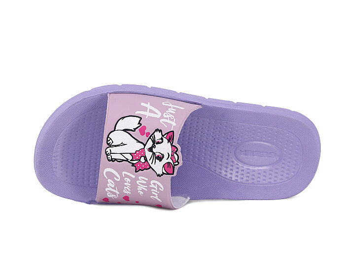 Gezer Filet 16822.00 Düz Yüz Figürlü Kız Günlük Terlik Lila - 2