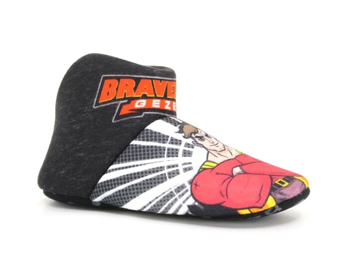 Gezer Filet 03105.01 Erkek Baskılı Sessiz Taban Ev Botu Siyah - Gezer