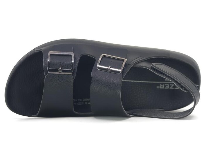 Gezer Merdane 00206 Çift Toka Kayroka Monta Sandalet Siyah - 2