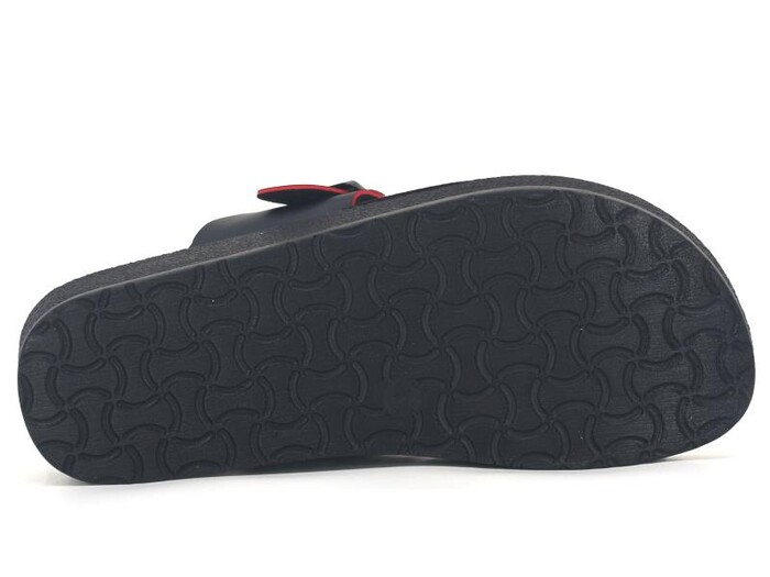 Gezer Merdane 07574.22 Parmak Arası Terlik Siyah - Kırmızı - 3