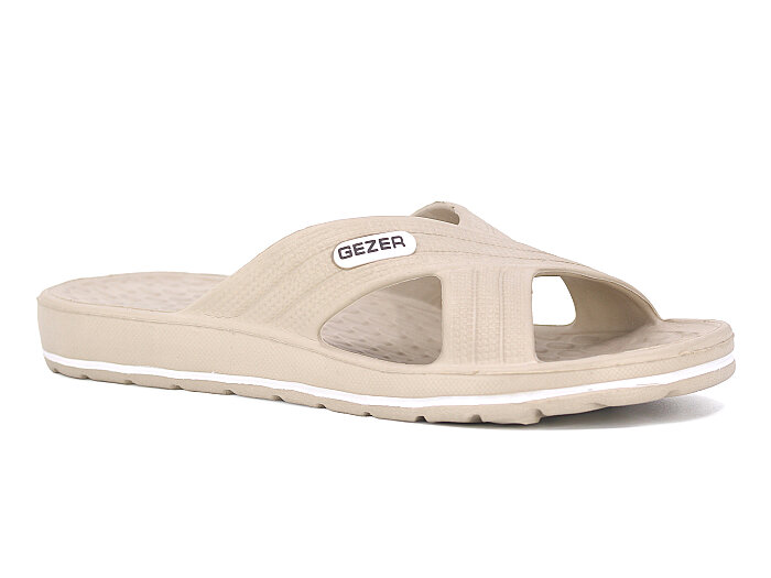 Gezer Merdane 08416.00 Çapraz Çizgili Eva Terlik Bej - Gezer