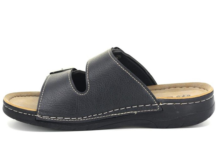 Gezer Merdane 09344 Çift Toka Monta Günlük Terlik Siyah - Gezer (1)