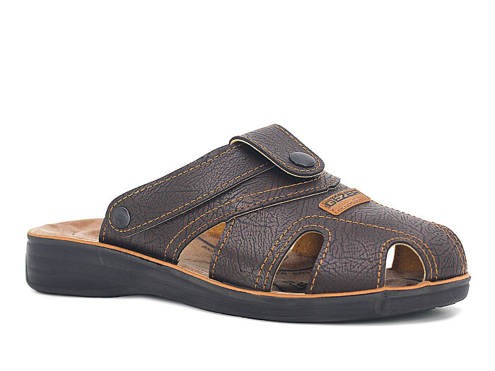 Gezer Merdane 09878.00 Döngülü Terlik Kahve - Gezer