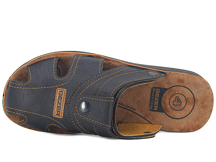 Gezer Merdane 09878.00 Döngülü Terlik Siyah - Gezer (1)