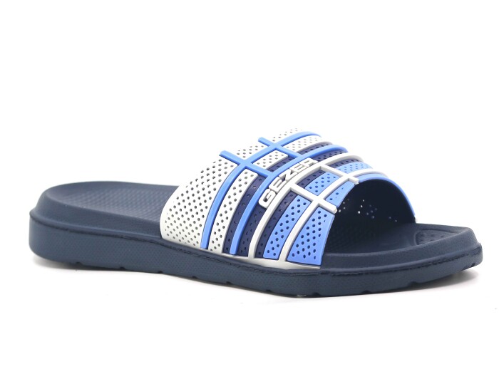 Gezer Merdane 10193.00 Koleksiyon Lux Eva Terlik Lacivert - Mavi - Beyaz 