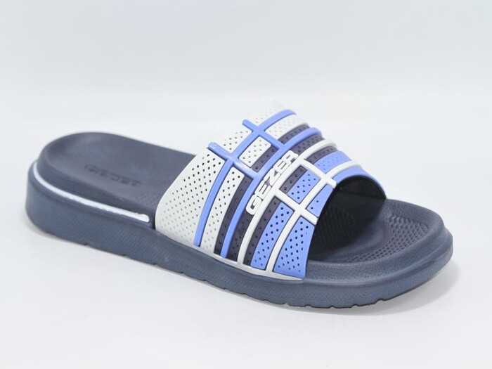 Gezer Merdane 10193.00 Koleksiyon Lux Eva Terlik Mavi - Lacivert - Beyaz 