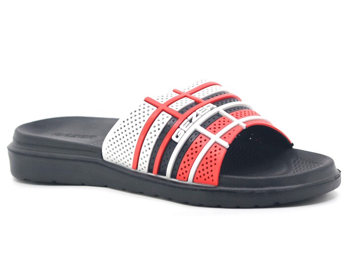 Gezer Merdane 10193.00 Koleksiyon Lux Eva Terlik Siyah - Kırmızı - Beyaz - 1