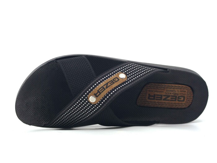 Gezer Merdane 10489.00 Halatlı Günlük Terlik Siyah - Gezer (1)