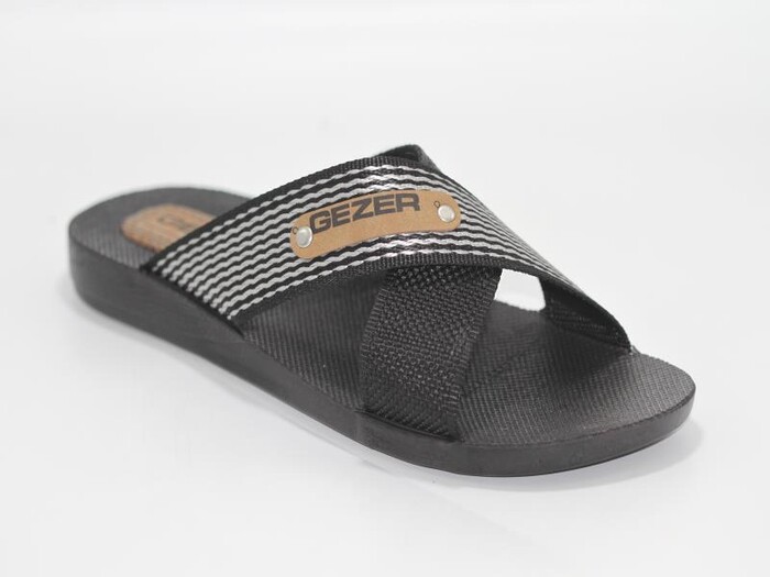 Gezer Merdane 10489.02 Halatlı Günlük Terlik Siyah - 1