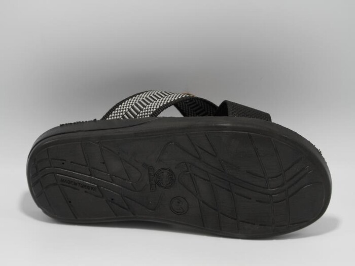 Gezer Merdane 10489.04 Halatlı Günlük Terlik Siyah - 3