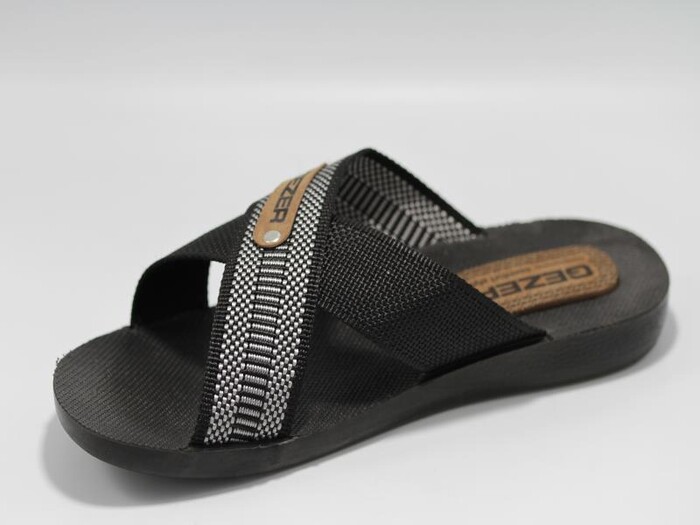 Gezer Merdane 10489.04 Halatlı Günlük Terlik Siyah - Gezer (1)