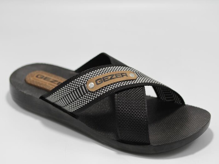 Gezer Merdane 10489.04 Halatlı Günlük Terlik Siyah - 1