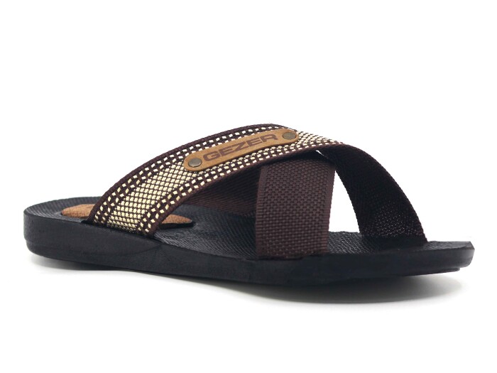 Gezer Merdane 10489.25 Halatlı Günlük Terlik Kahve - Gezer