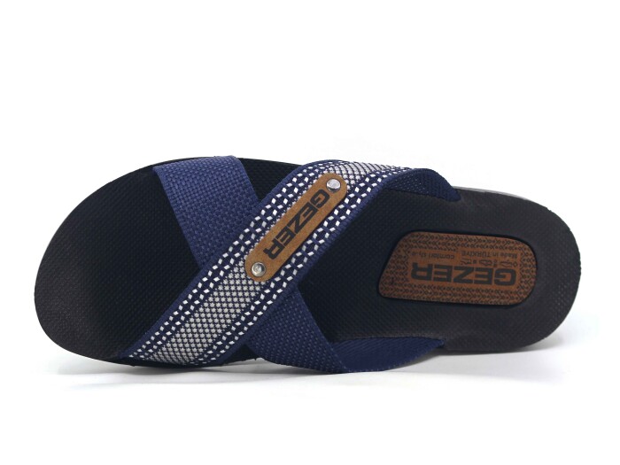 Gezer Merdane 10489.25 Halatlı Günlük Terlik Lacivert - Gezer (1)