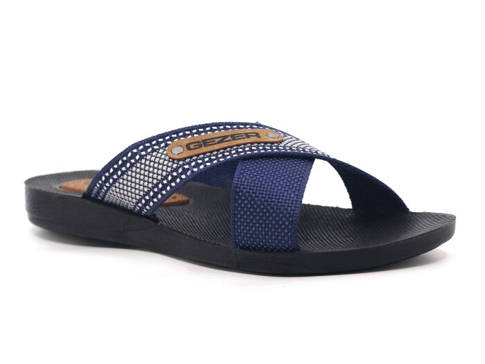 Gezer Merdane 10489.25 Halatlı Günlük Terlik Lacivert - Gezer