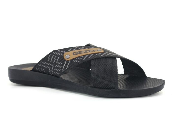 Gezer Merdane 10489.26 Halatlı Günlük Terlik Siyah - Gezer