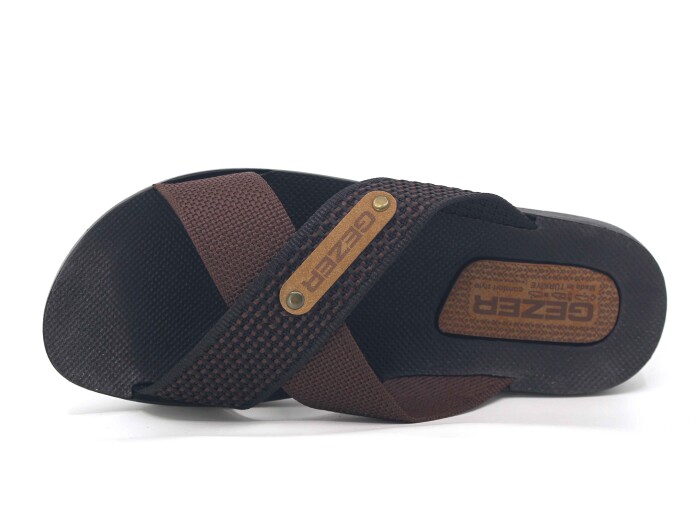 Gezer Merdane 10489.28 Halatlı Günlük Terlik Kahve - Gezer (1)