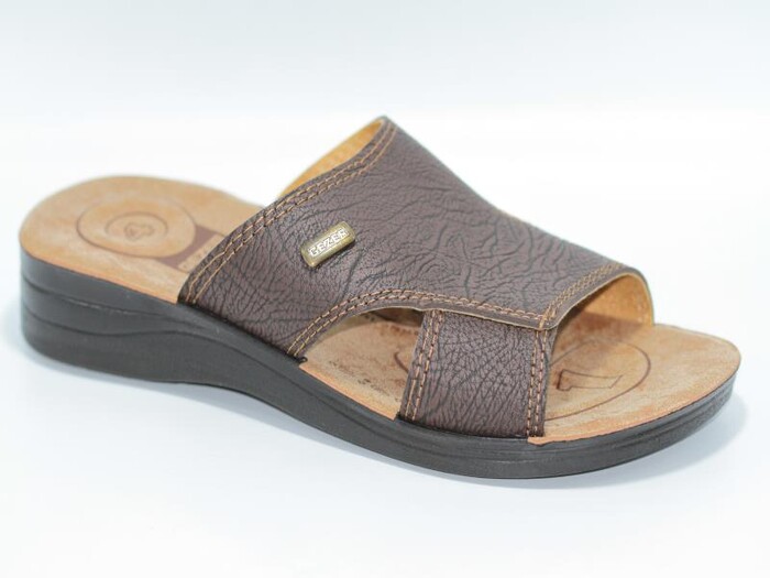 Gezer Merdane 11525.00 Koleksiyon Noktalı Günlük Terlik Kahve - Gezer