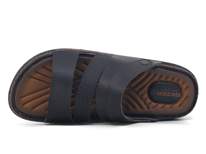 Gezer Merdane 11651.00 Kutulu PVC Döngülü Terlik Siyah - Gezer (1)