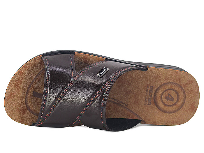 Gezer Merdane 12060.03 Noktalı Cilt Günlük Terlik Kahve - Karamel - Gezer (1)