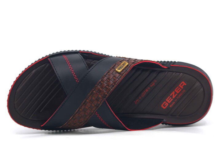 Gezer Merdane 12413.01 Çapraz Koleksiyon Günlük Terlik Kahve - Gezer (1)