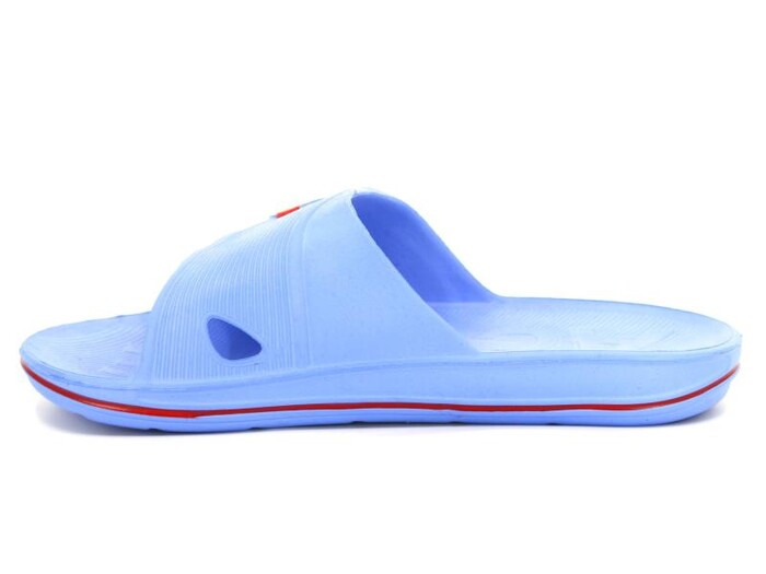 Gezer Merdane 12463.00 Çizgili Açık Eva Terlik Mavi - Gezer (1)