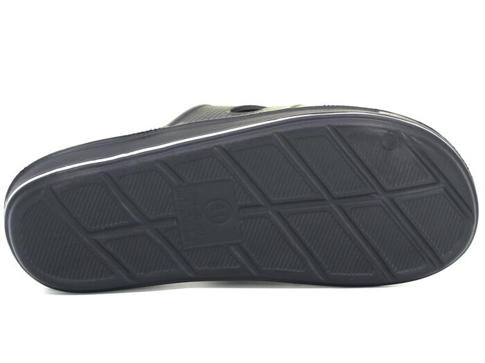 Gezer Merdane 12463.00 Çizgili Açık Eva Terlik Siyah - 3