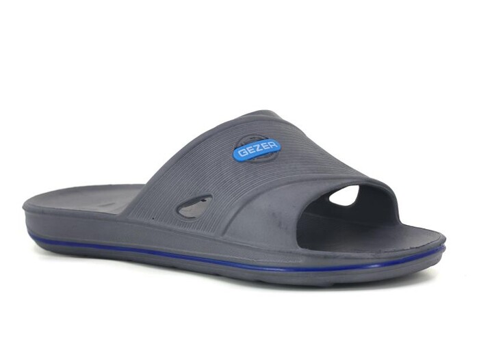 Gezer Merdane 12463.00 Çizgili Açık Eva Terlik Gri 