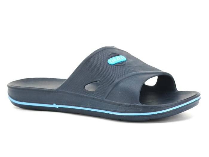 Gezer Merdane 12463.00 Çizgili Açık Eva Terlik Lacivert - Gezer