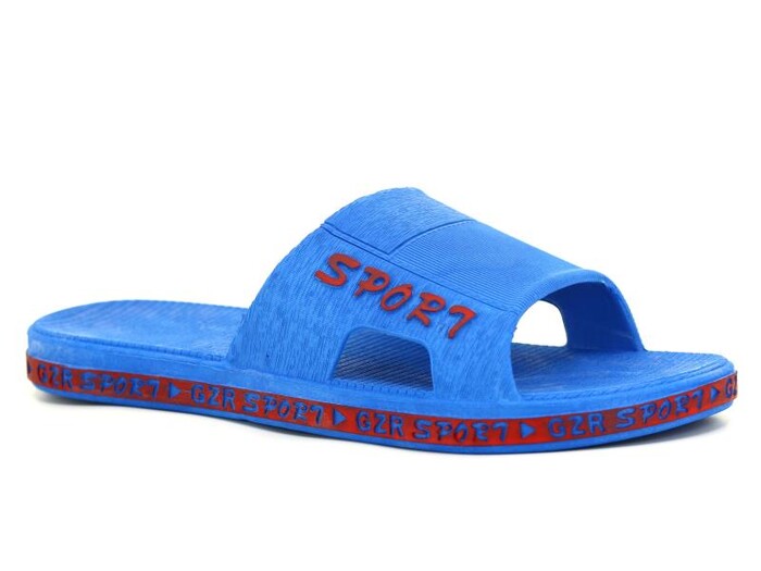 Gezer Merdane 12467 Airblow Sport Kaydırmaz Terlik Saks Mavi - Kırmızı