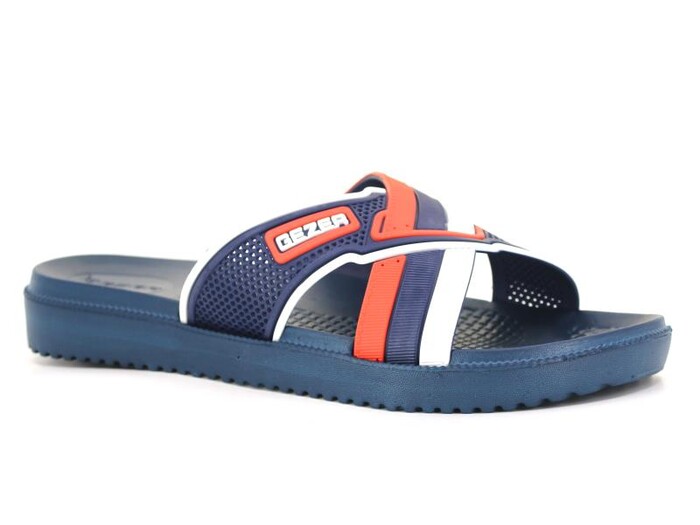 Gezer Merdane 12474.00 Çapraz Koleksiyon Lux Eva Terlik Lacivert - Beyaz - Kırmızı - Gezer