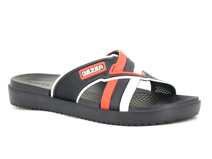 Gezer Merdane 12474.00 Çapraz Koleksiyon Lux Eva Terlik Siyah - Beyaz - Kırmızı - Gezer