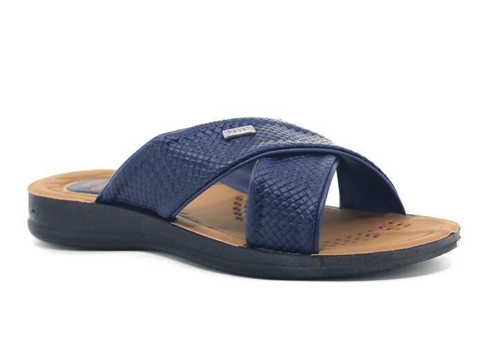 Gezer Merdane 12598.00 Çapraz Bantlı Günlük Terlik Lacivert - Gezer